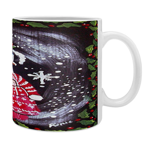 Renie Britenbucher Snowman Hugs Girl Coffee Mug