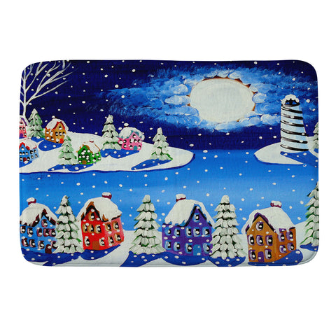 Renie Britenbucher Snowy Shoreline Memory Foam Bath Mat