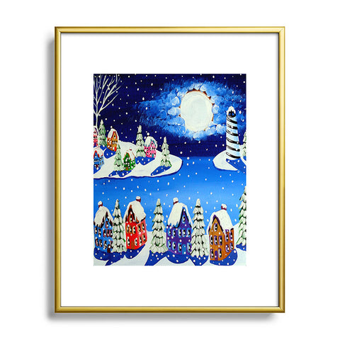 Renie Britenbucher Snowy Shoreline Metal Framed Art Print
