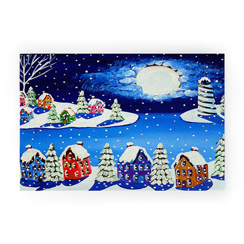 Renie Britenbucher Snowy Shoreline Welcome Mat