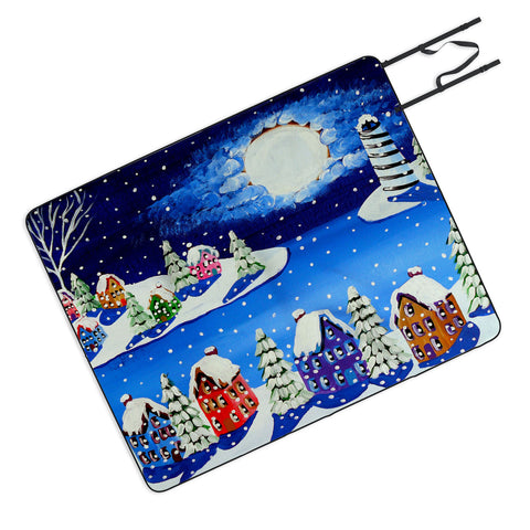 Renie Britenbucher Snowy Shoreline Picnic Blanket
