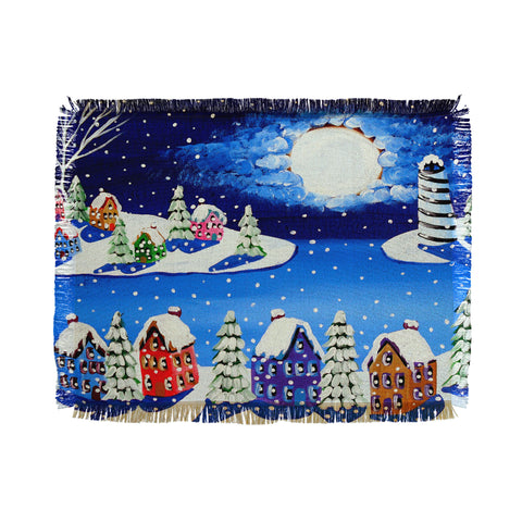 Renie Britenbucher Snowy Shoreline Throw Blanket