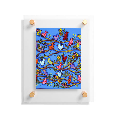 Renie Britenbucher Spring Birds and Blossoms Floating Acrylic Print