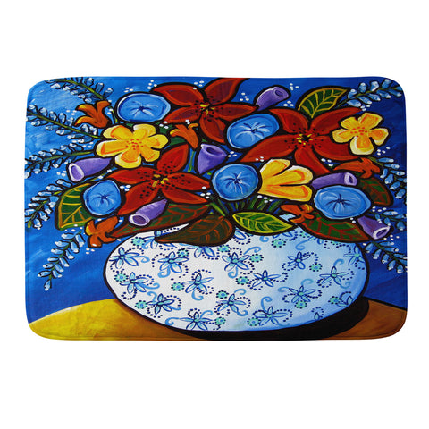 Renie Britenbucher Summer Bouquet Memory Foam Bath Mat