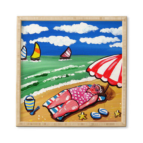 Renie Britenbucher Sunbather Diva Framed Wall Art