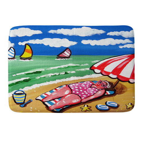 Renie Britenbucher Sunbather Diva Memory Foam Bath Mat
