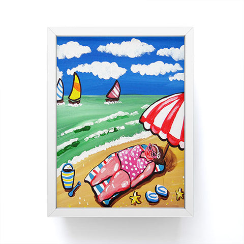 Renie Britenbucher Sunbather Diva Framed Mini Art Print