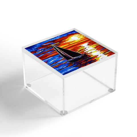 Renie Britenbucher Sunset Sail Acrylic Box