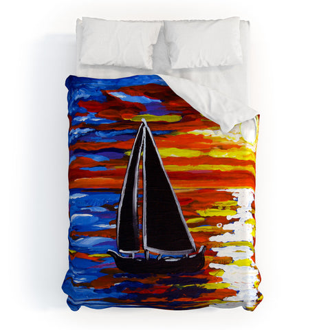 Renie Britenbucher Sunset Sail Duvet Cover