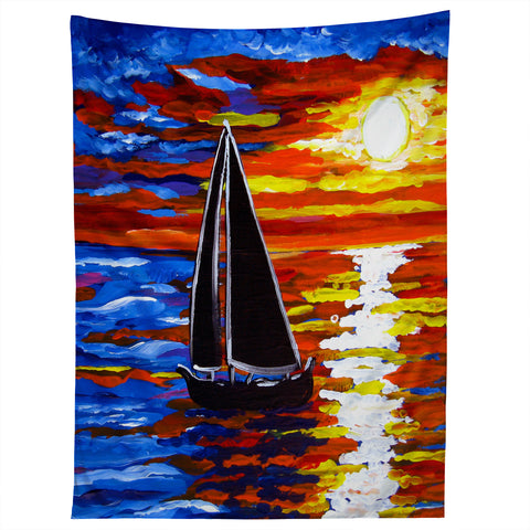 Renie Britenbucher Sunset Sail Tapestry
