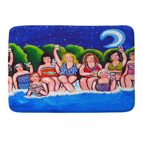 Renie Britenbucher Swimming Pool Divas Happy Hour Memory Foam Bath Mat