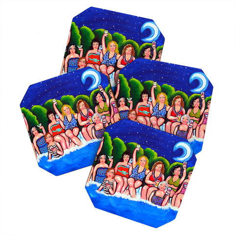 Renie Britenbucher Swimming Pool Divas Happy Hour Coaster Set
