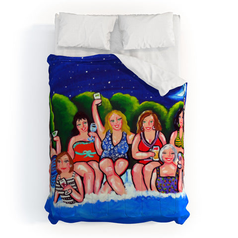 Renie Britenbucher Swimming Pool Divas Happy Hour Comforter