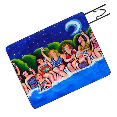 Renie Britenbucher Swimming Pool Divas Happy Hour Picnic Blanket