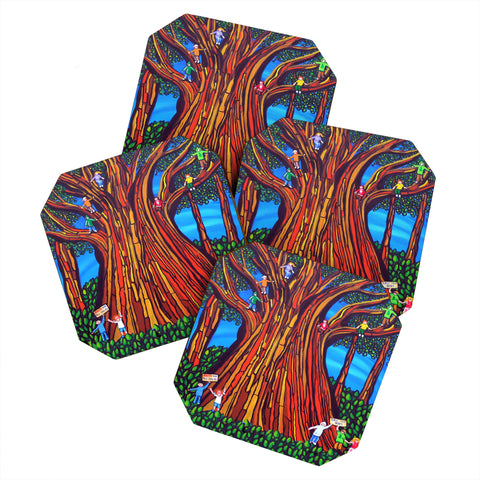 Renie Britenbucher The Tree Sitters Coaster Set