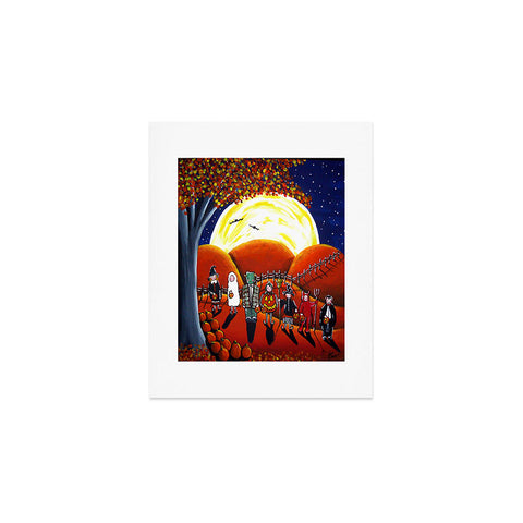 Renie Britenbucher Trick Or Treaters Under A Full Moon Art Print