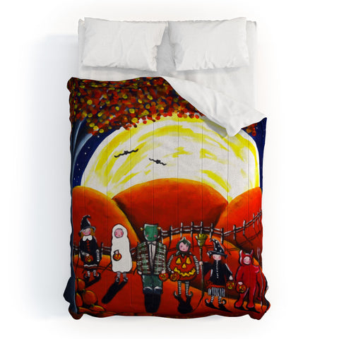 Renie Britenbucher Trick Or Treaters Under A Full Moon Comforter