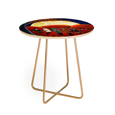Renie Britenbucher Trick Or Treaters Under A Full Moon Round Side Table