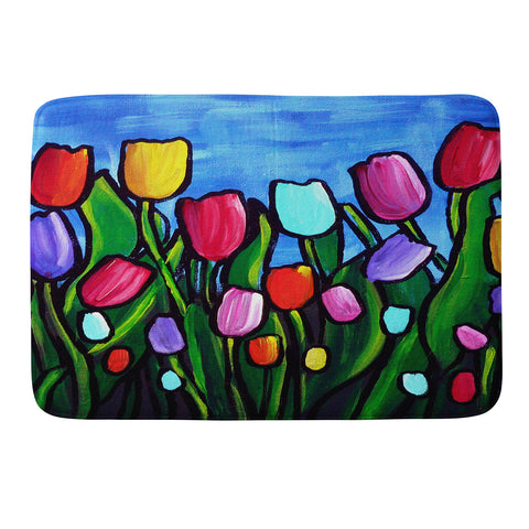 Renie Britenbucher Tulips Memory Foam Bath Mat