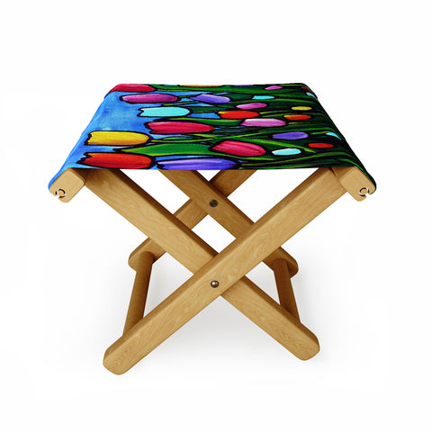 Renie Britenbucher Tulips Folding Stool