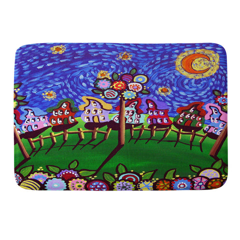 Renie Britenbucher Van Gogh Sky Memory Foam Bath Mat