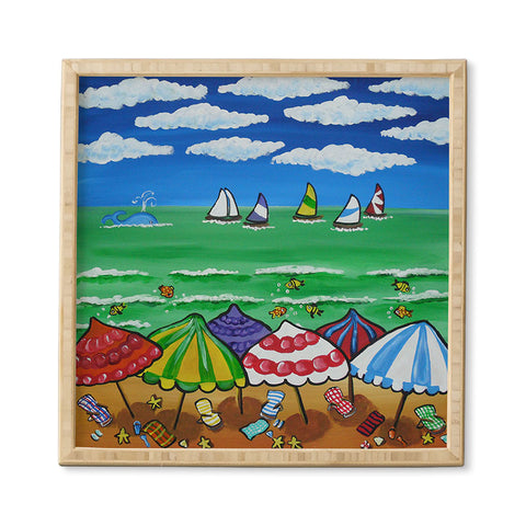 Renie Britenbucher Whimsical Beach 1 Framed Wall Art