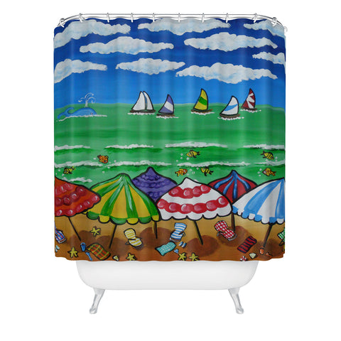 Renie Britenbucher Whimsical Beach 1 Shower Curtain
