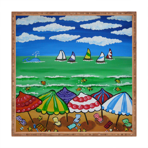 Renie Britenbucher Whimsical Beach 1 Square Tray