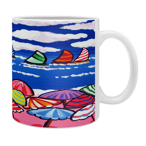 Renie Britenbucher Whimsical Beach Umbrellas Coffee Mug