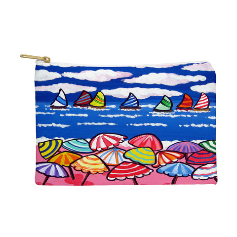 Renie Britenbucher Whimsical Beach Umbrellas Pouch