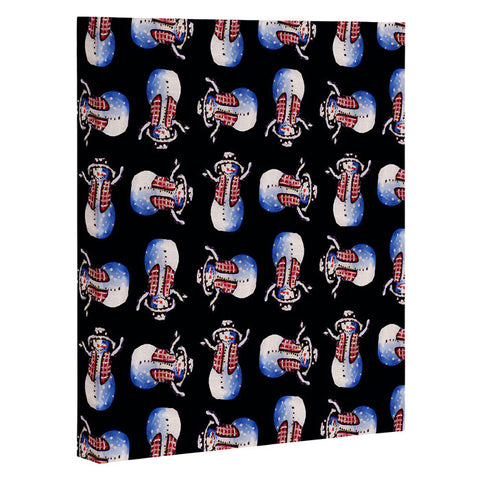 Renie Britenbucher Whimsical Snowman Pattern Art Canvas