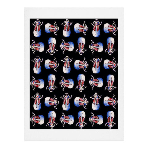 Renie Britenbucher Whimsical Snowman Pattern Art Print