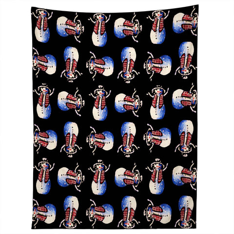 Renie Britenbucher Whimsical Snowman Pattern Tapestry