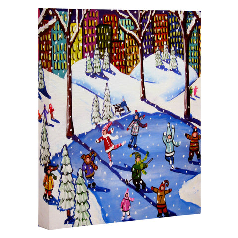 Renie Britenbucher Winter Fun In The City Art Canvas