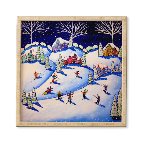 Renie Britenbucher Winter Skiing Fun Framed Wall Art