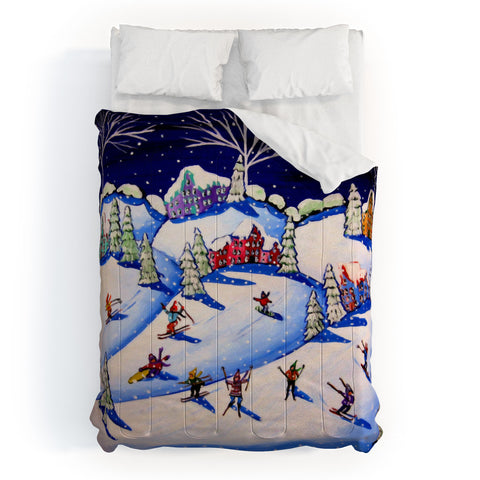 Renie Britenbucher Winter Skiing Fun Comforter