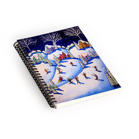 Renie Britenbucher Winter Skiing Fun Spiral Notebook