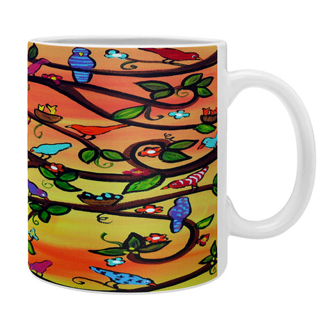 Renie Britenbucher Yellow Birdies And Blossoms Coffee Mug
