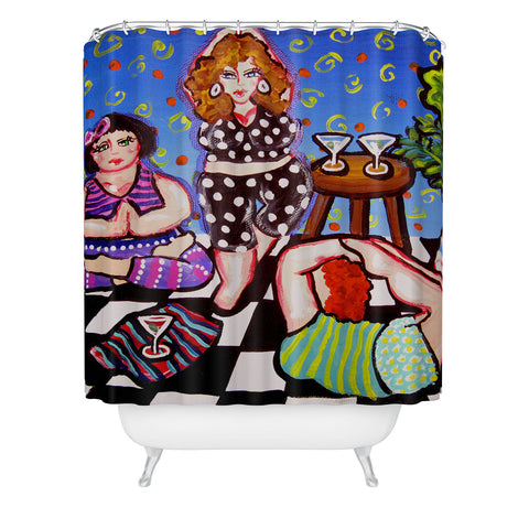 Renie Britenbucher Yoga Divas Shower Curtain