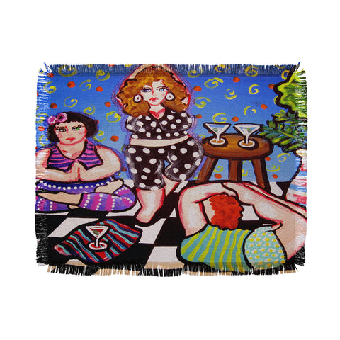 Renie Britenbucher Yoga Divas Throw Blanket