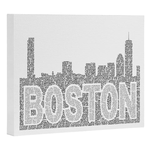 Restudio Designs Boston Skyline 1 Art Canvas