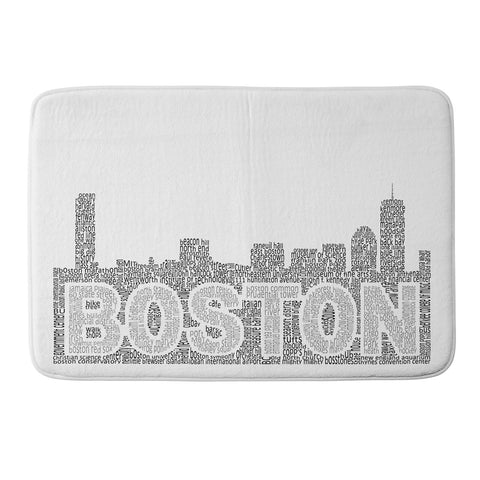 Restudio Designs Boston Skyline 1 Memory Foam Bath Mat