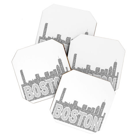 Restudio Designs Boston Skyline 1 Coaster Set