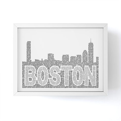 Restudio Designs Boston Skyline 1 Framed Mini Art Print