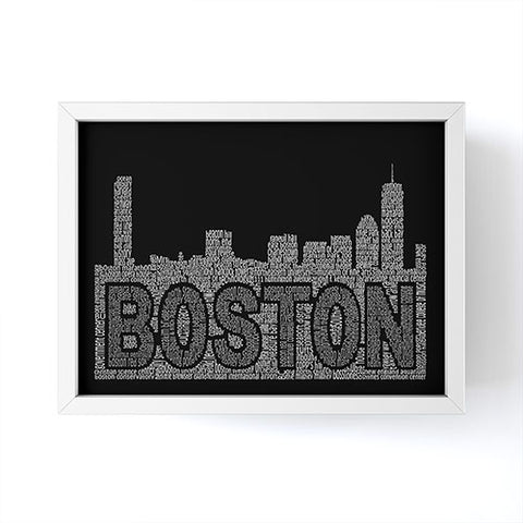 Restudio Designs Boston Skyline 2 Framed Mini Art Print