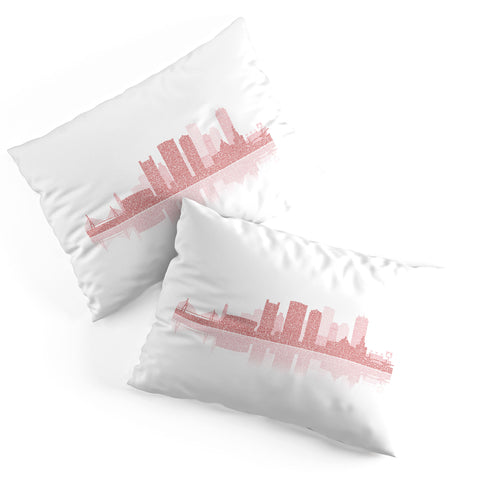Restudio Designs Boston Skyline 2 Red Buildings Pillow Shams