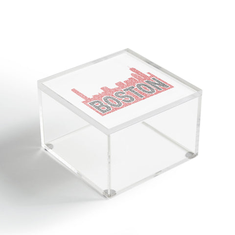 Restudio Designs Boston Skyline Black Letters Acrylic Box