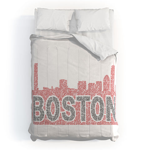 Restudio Designs Boston Skyline Black Letters Comforter