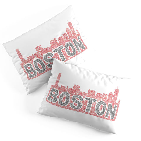Restudio Designs Boston Skyline Black Letters Pillow Shams