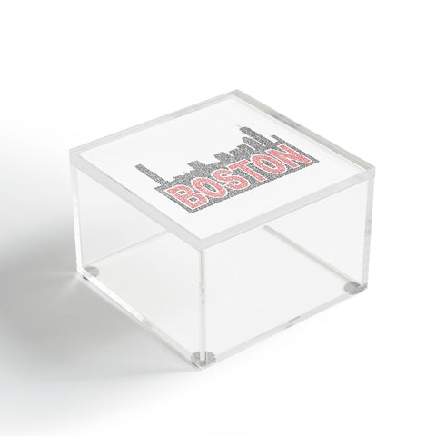 Restudio Designs Boston skyline red inner letters Acrylic Box